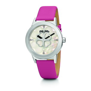 Reloj Folli Follie WF13T040SPW Mujer Analogico Cuarzo con Correa de Cuero