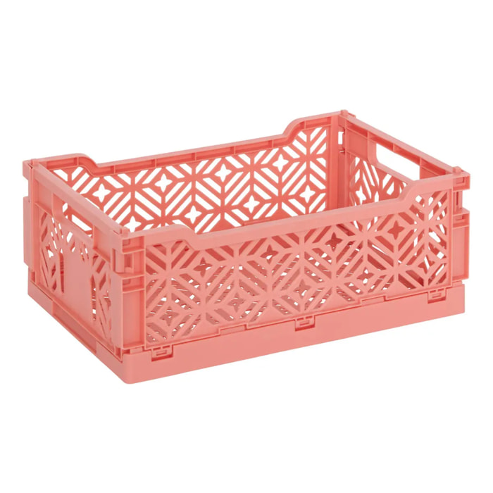 Cagette pliable Arry 30x20cm corail