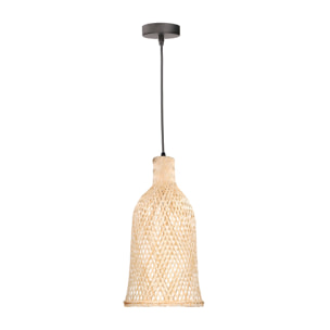 Forlight Riba - Lámpara Colgante De Techo De Ratán Natural - Lámpara De Techo Moderna De E