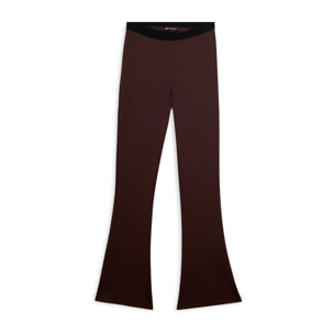 Pantaloni superflare donna vita alta