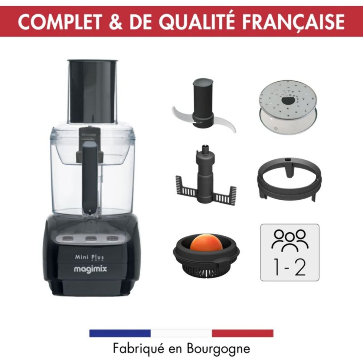 Robot multifonction MAGIMIX 18252F MINI PLUS NOIR