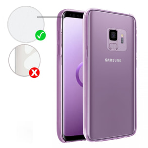 Coque Galaxy S9 Samsung 360 degrés intégrale protection avant arrière silicone transparente