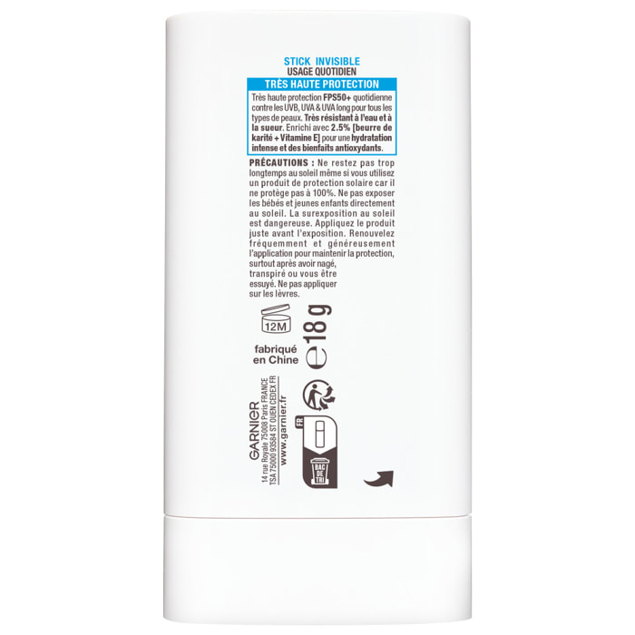 Garnier Ambre Solaire Super UV Stick SPF50+ 18GR