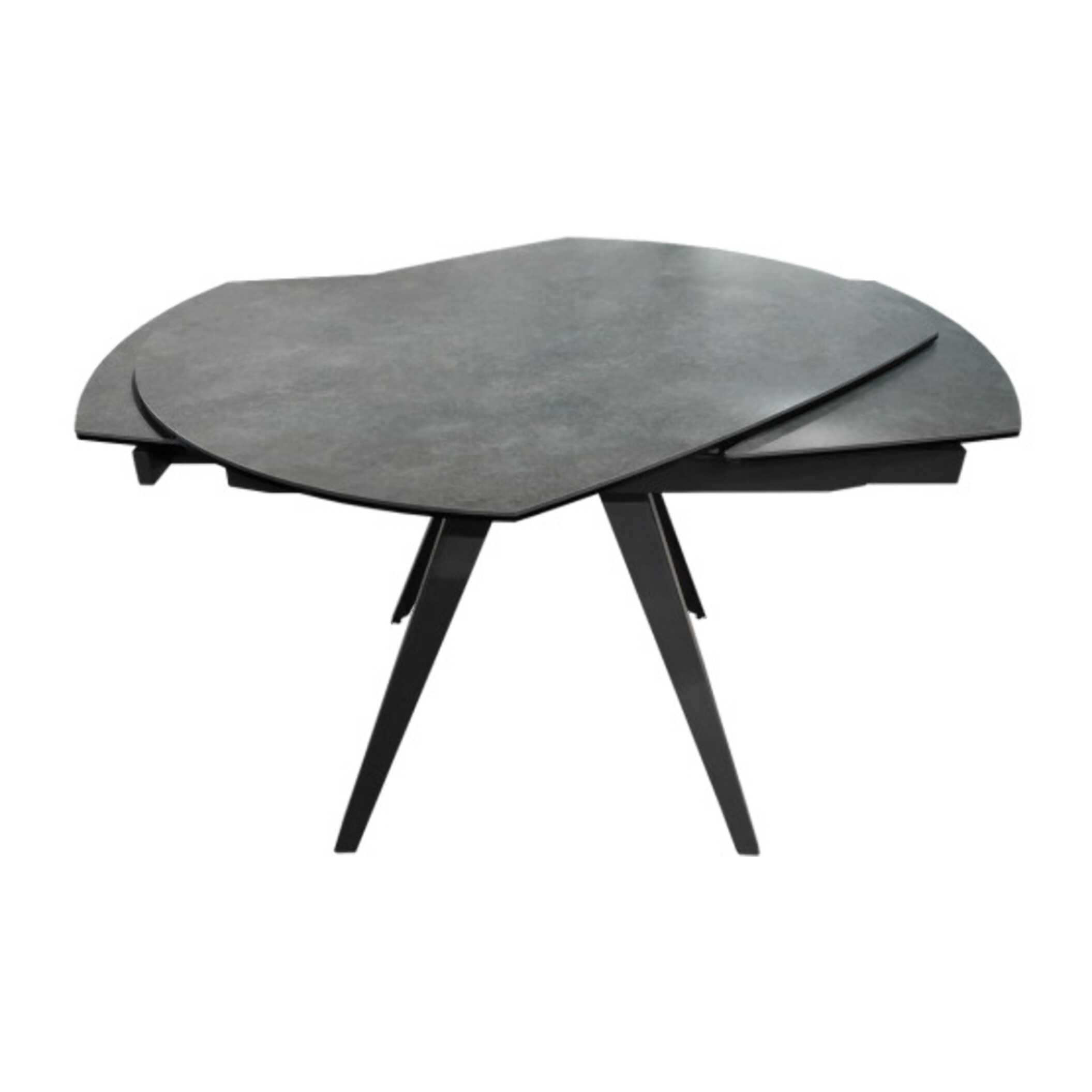 Table en céramique rallonges rotatives 120/180 cm - gris clair - BRERA