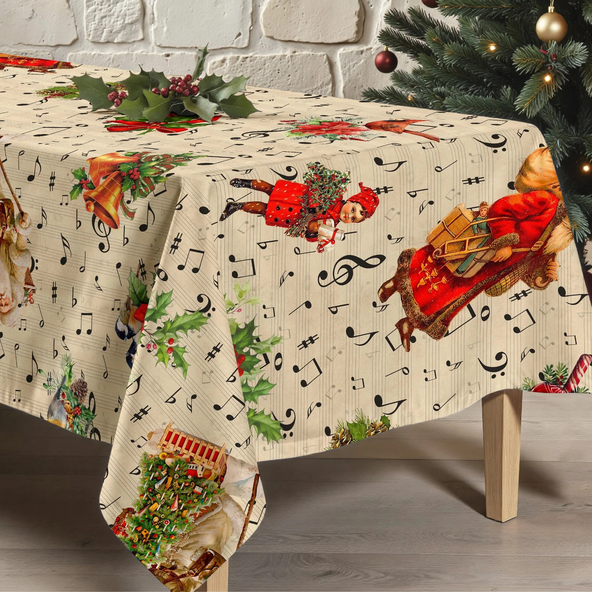 Nappe en résine Anti-tâches Christmas Partitura