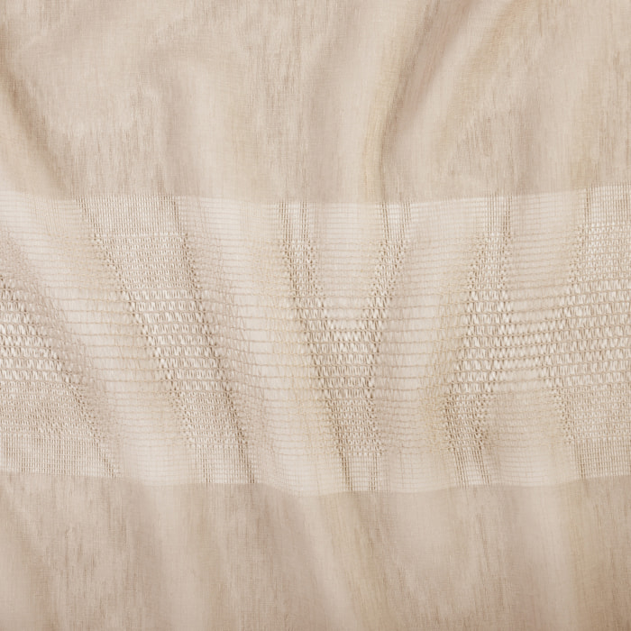 Voilage tamisant ajouré à esprit macramé - Beige