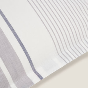 Funda cojín algodón rayas Liren color gris