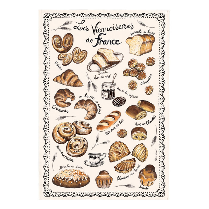 Torchon Les Viennoiseries Françaises