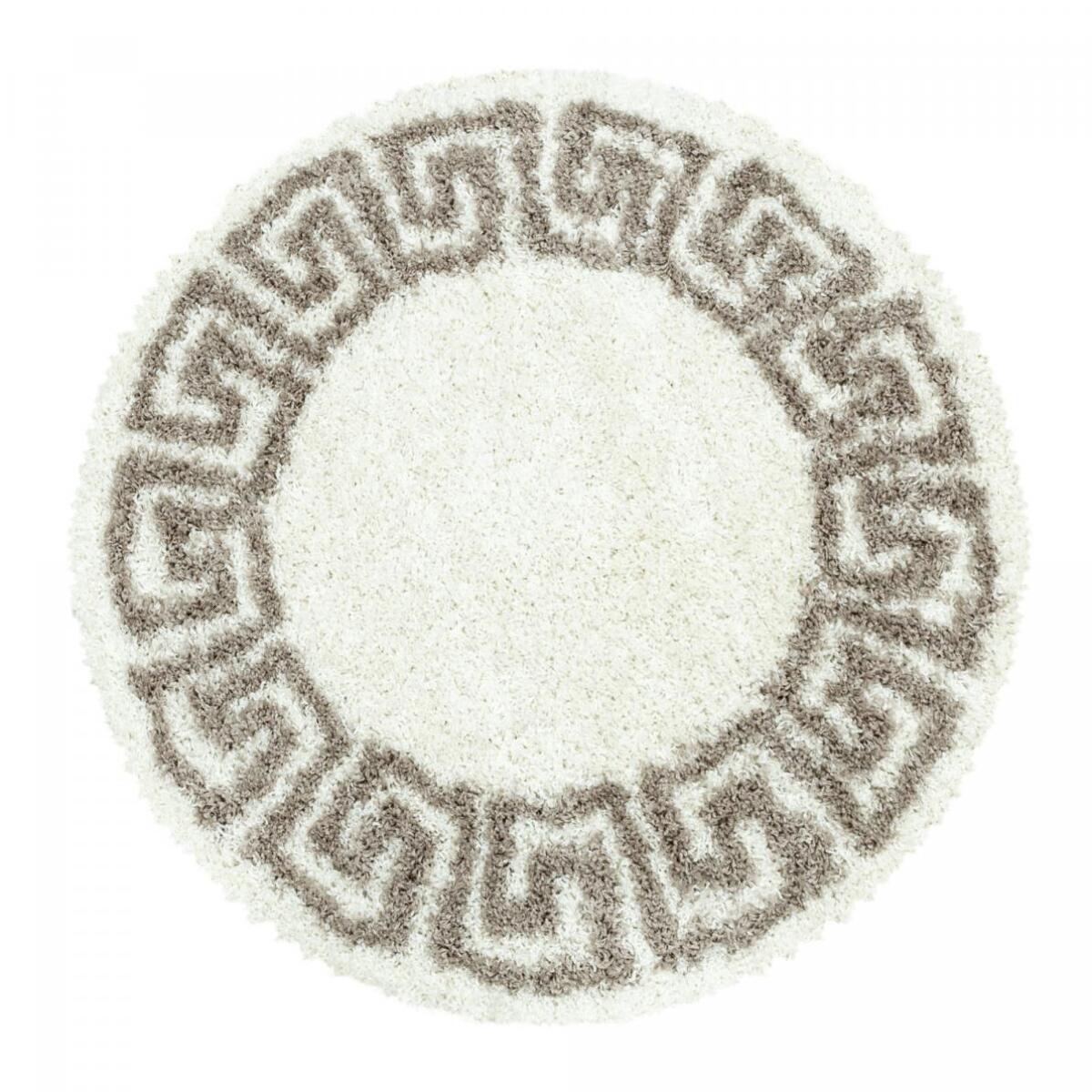 Tapis poils longs shaggy tissé motif simple BOLA