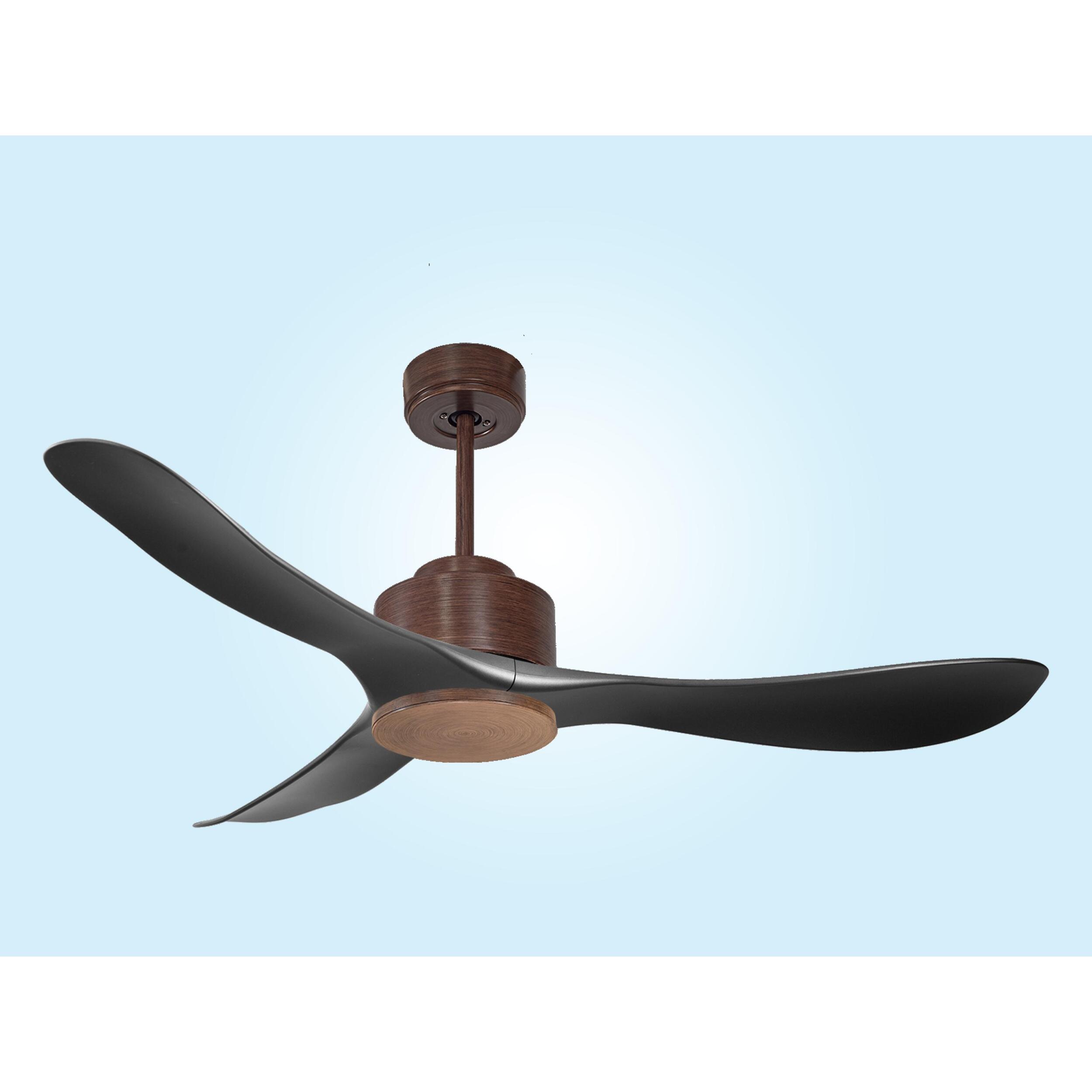 Ventilateur de plafond ø132 cm avec Wifi Réversible Hypersilence 40   W brun