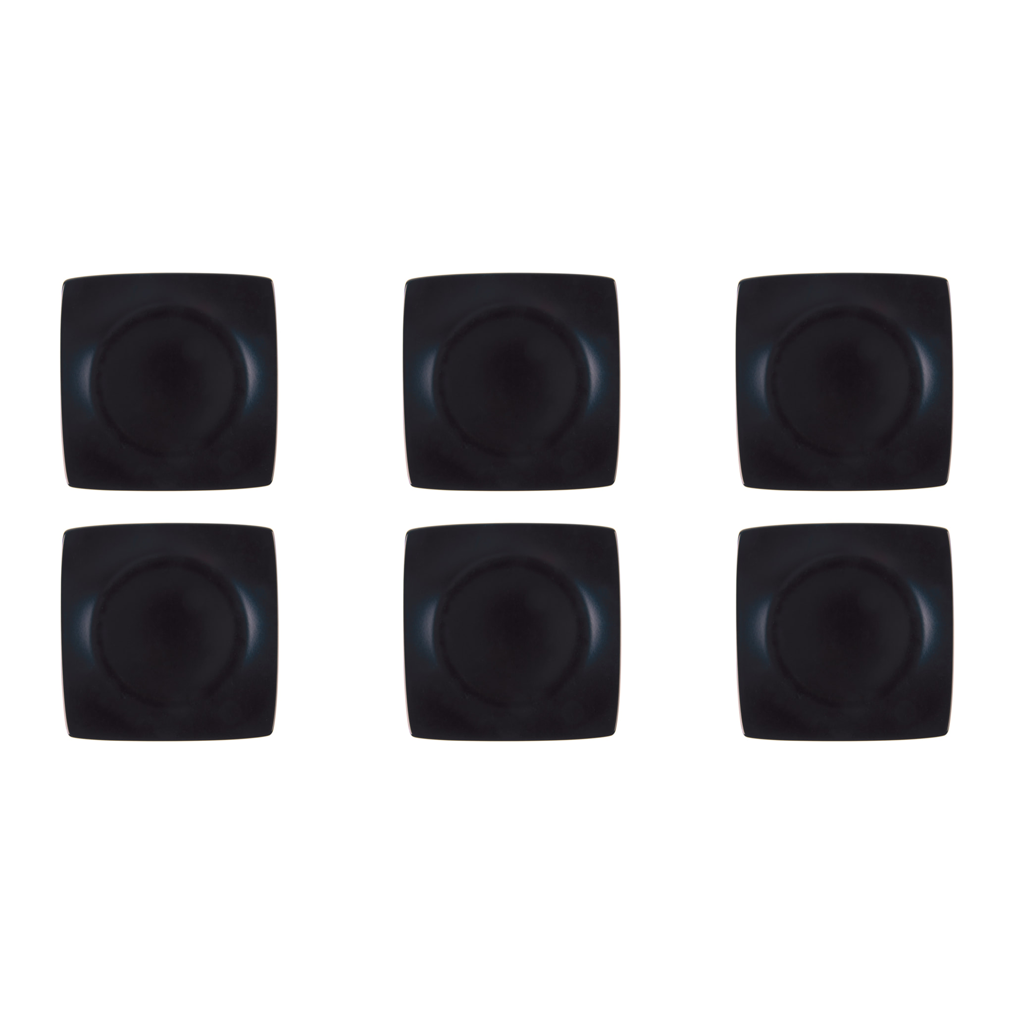 Set 6 piatti piani Excelsa Eclipse, ceramica, nero matte