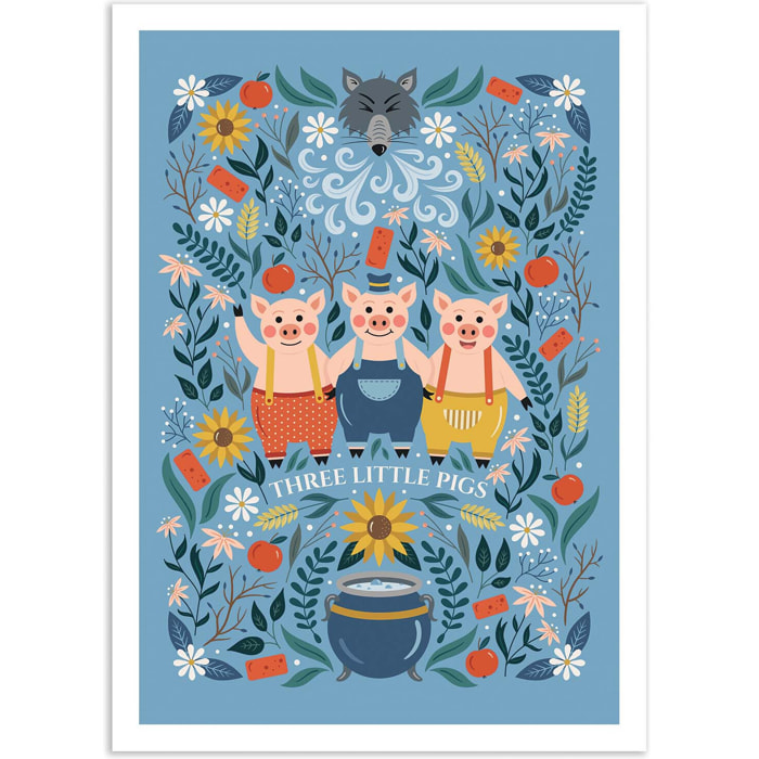 Affiche - Three Little Pigs - Vesna Skorshnek