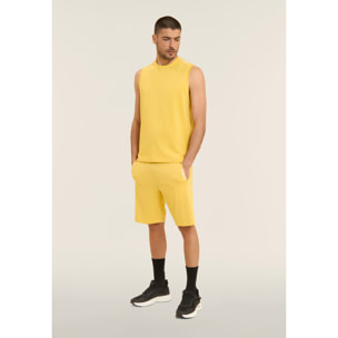 T-shirt senza maniche in jersey di cotone