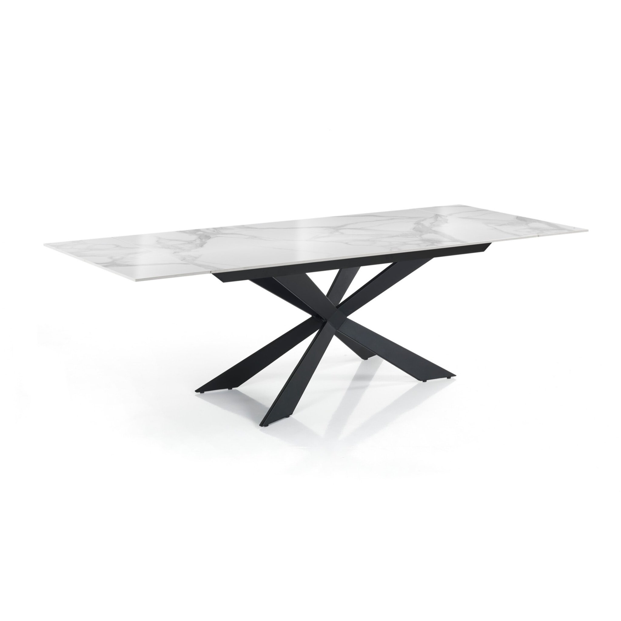 Oresteluchetta Tavolo allungabile WARD 120 WHITE MARBLE - BLACK
