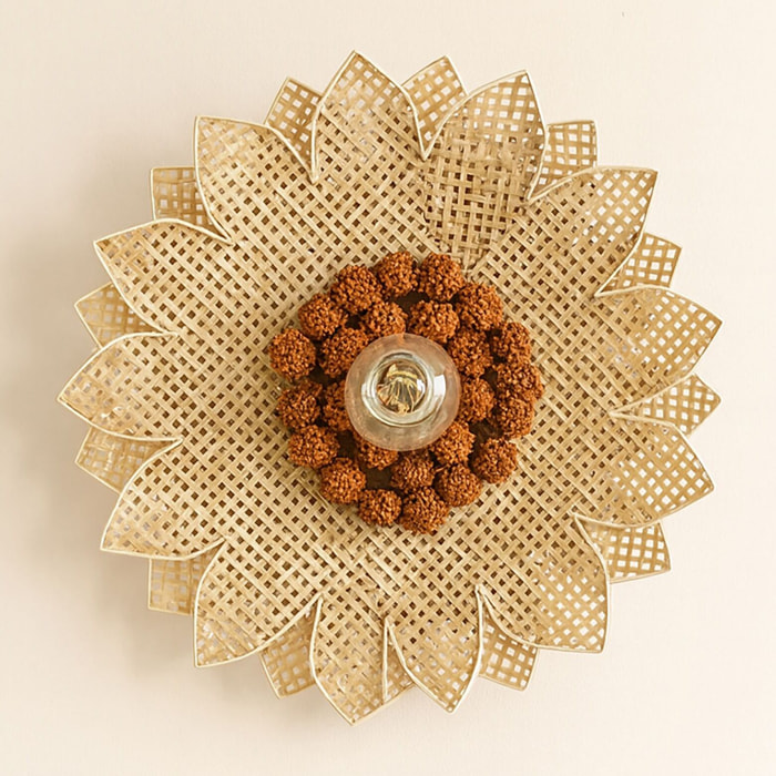 Applique murale en forme de fleur en bambou d50cm DAISY