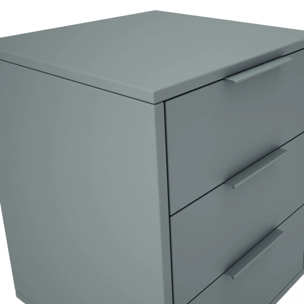 Mesita de noche Numa 3 cajones Verde Salvia - Oak Soft