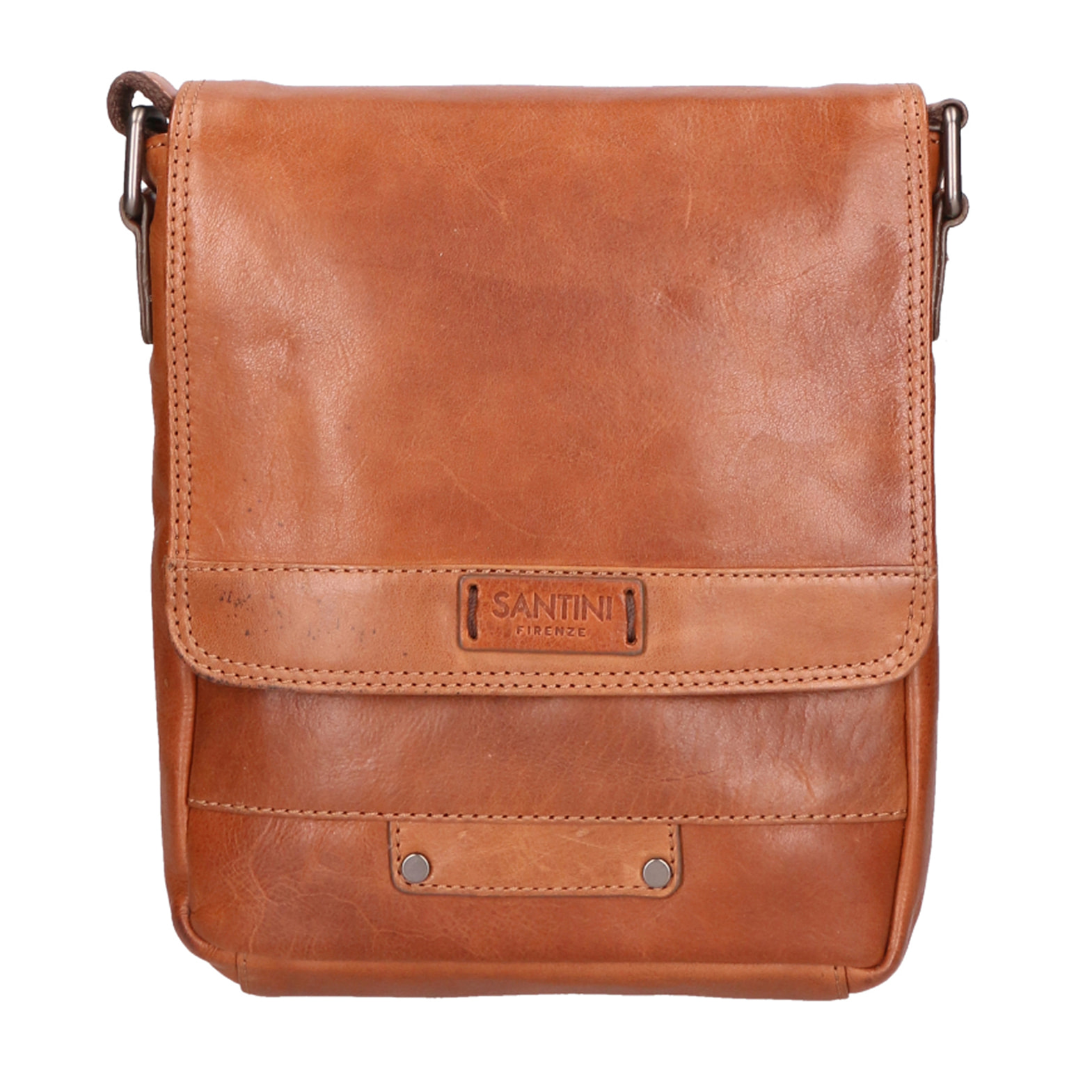 Borsa a tracolla unisex In Vera pelle Made in India 21x25x5 cm