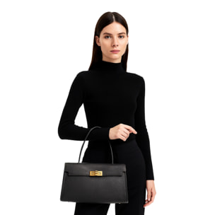 Borsa a mano da donna Made in Italy - Modello Fiorenza Lux - 100% pelle - 33.0 x 20.0 x 9.0 cm