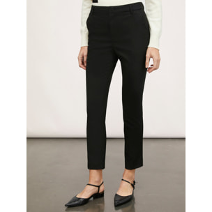 Motivi - Pantalones regular de poliviscosa - Negro