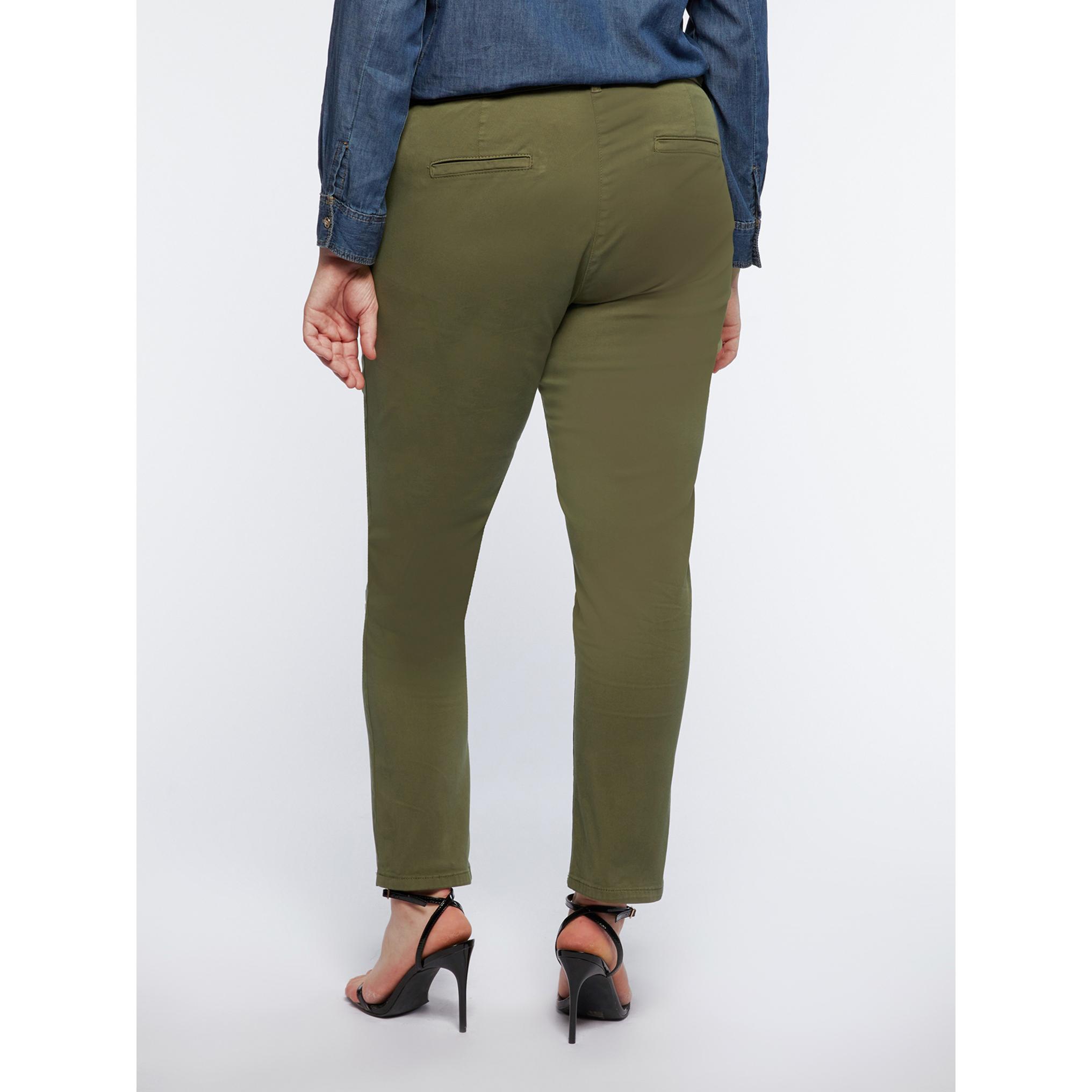 Fiorella Rubino - Pantaloni chinos in cotone stretch - Verde