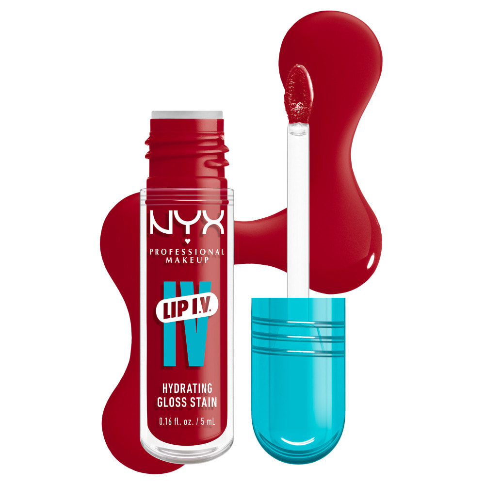 NYX Professional Makeup, Lip IV, Gloss, jusqu'à 12h d'hydratation, hautement pigmenté, fini brillant, Cherry Drenched