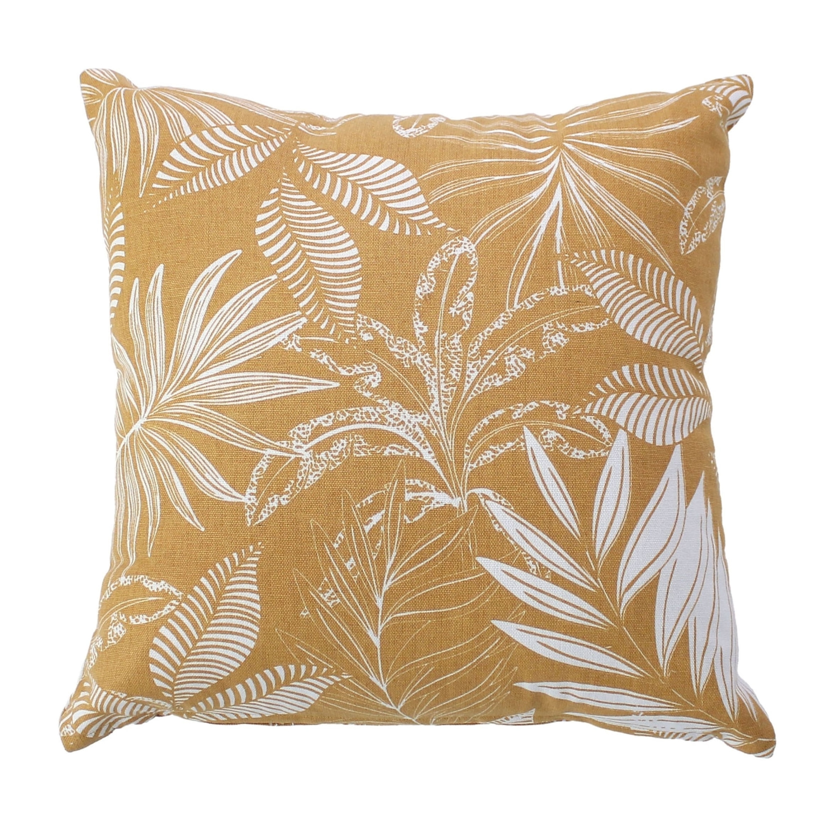 Coussin canapé déhoussable motif végétal - Beige