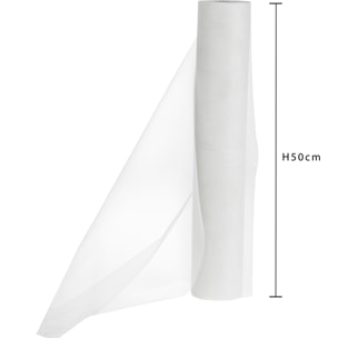 Bobina Tulle 50 Cm 30 Mt - Pezzi 1 - 5X20X5cm - Colore: Bianco - Bianchi Dino - Decorazioni Varie