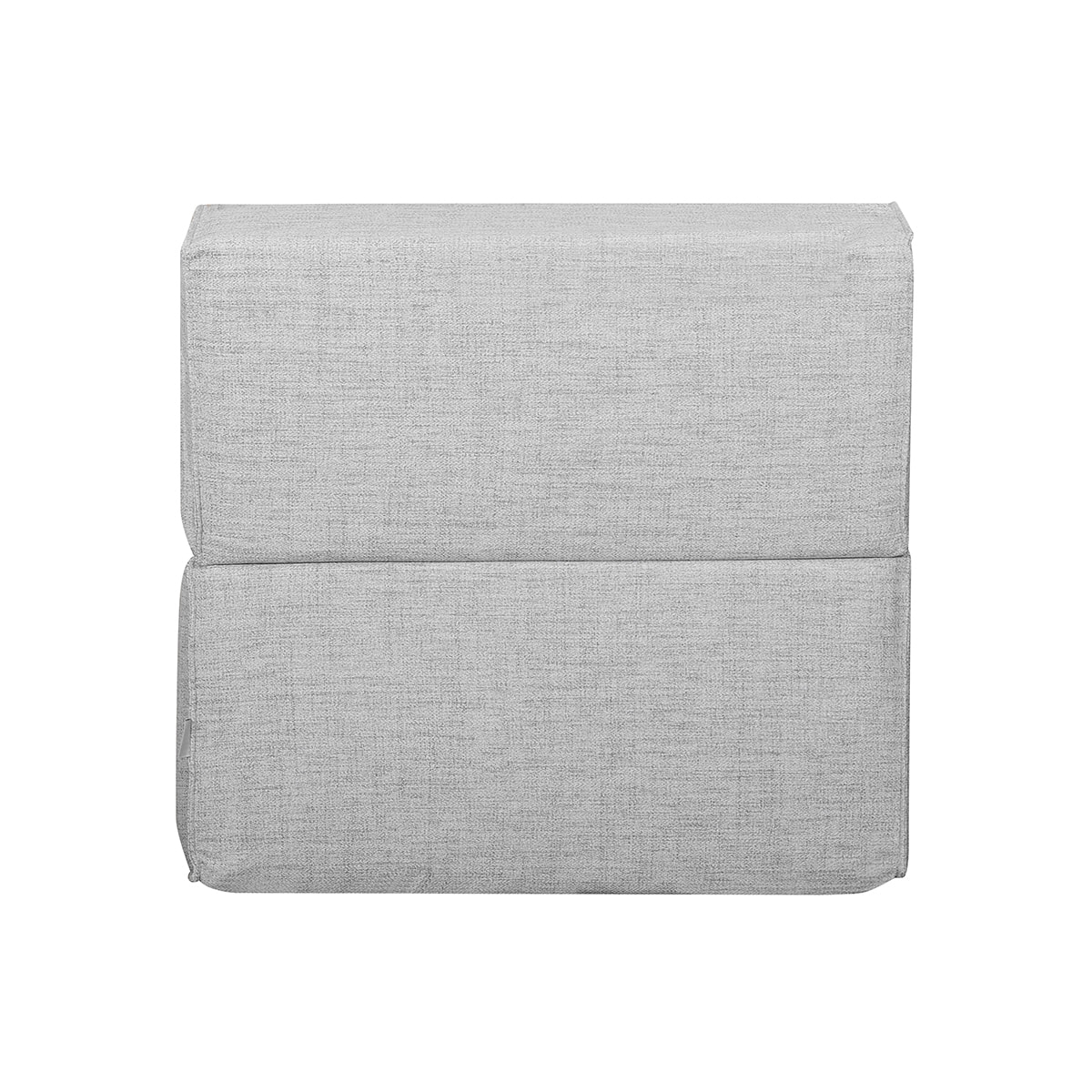 Chauffeuse 1 place convertible en tissu gris clair VICTOR