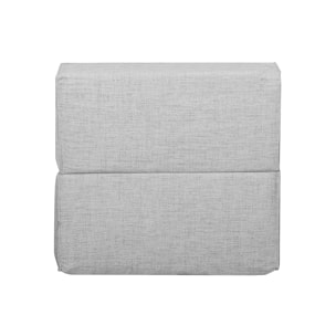 Chauffeuse 1 place convertible en tissu gris clair VICTOR