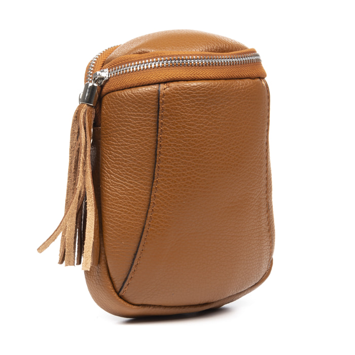 Agugliano bolso bandolera mujer. Piel auténtica Dollaro.