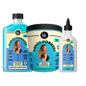 LOLA Kit Danos Vorazes Intense Repairing Shampoo 250ml + Mask 450g + Thermal Protector 200ml