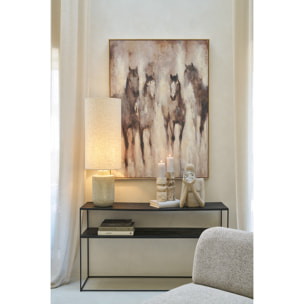 J-Line décoration Buste Boule - polyrésine/cristal - beige