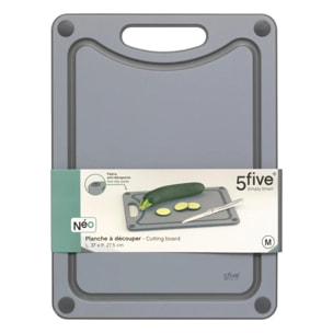 Planche à découper "Néo 2" en plastique gris 37x27,5cm