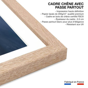 Affiche dunes secrètes... Affiche + cadre en bois - Chêne
