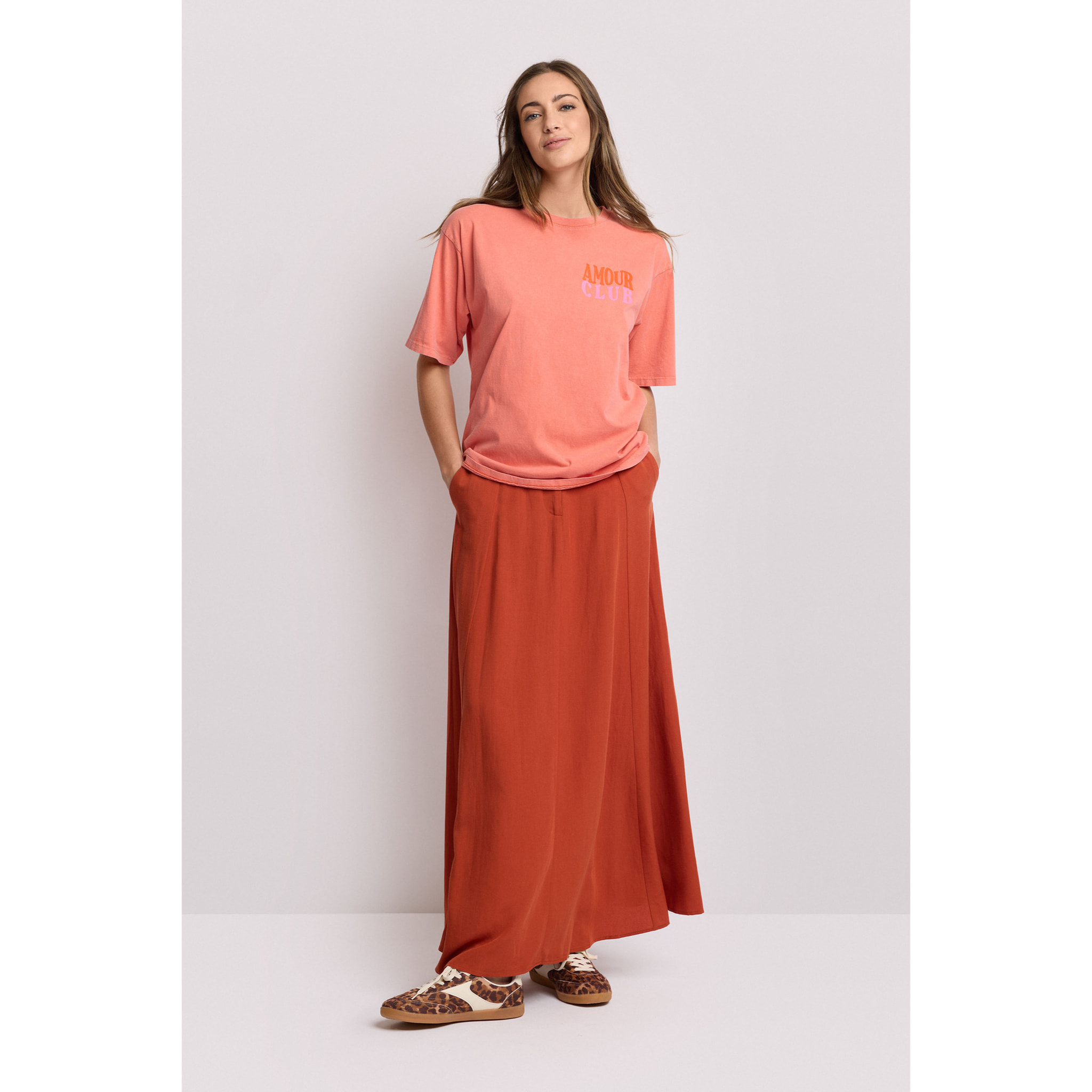 Kocca - T-shirt con maxi stampa sul retro Donna, Tinta unita, Girocollo