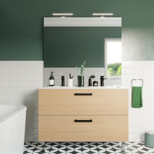 Meuble salle de bain double vasque 2 tiroirs - CHELSEA