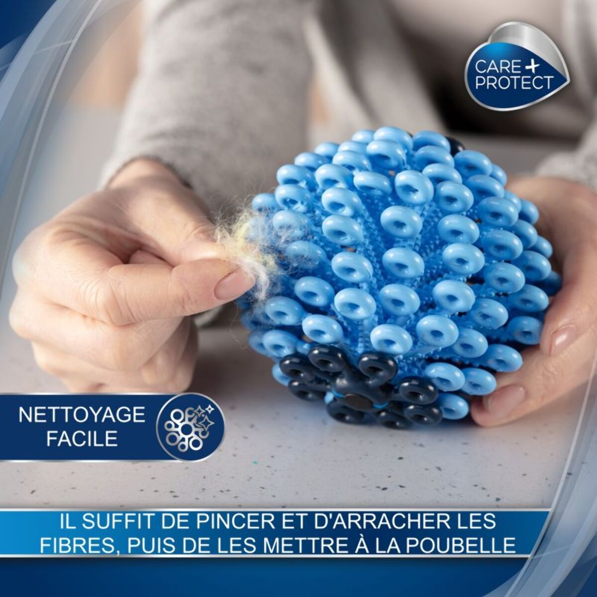 Balle de lavage CARE+PROTECT Balle anti-microfibres