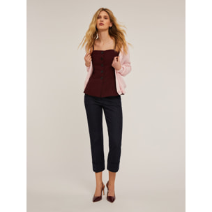 Motivi - Top bustier con bretelle - Bordeaux