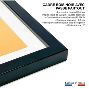 Affiche cuisine bonbon à l'orange Affiche sous cadre noir