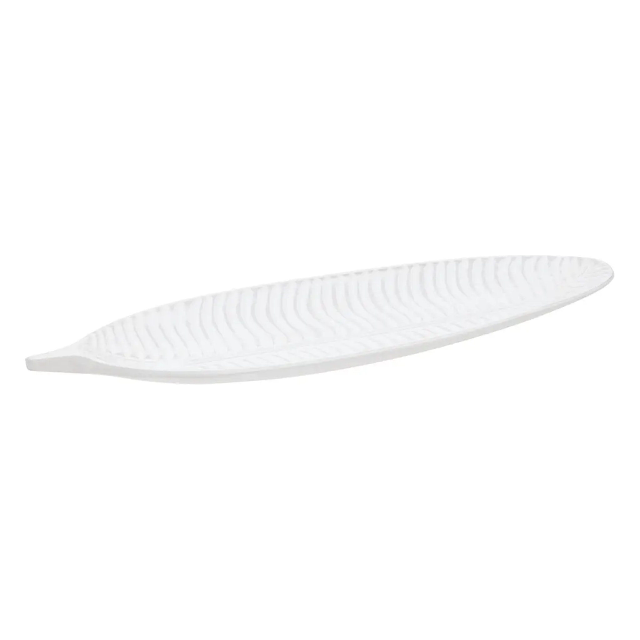 Vide-poche Maia oblong 14x39cm blanc