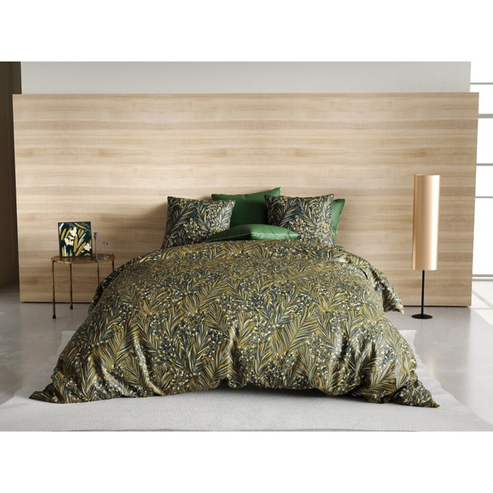 Parure Housse De Couette 3pcs avec Taies oreiller 100% coton Bio 57fils Nava