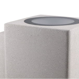 Forlight Aplique Exterior IP44 Rem GU10 16W, Diseño Industrial en Cemento, Resistente al Clima