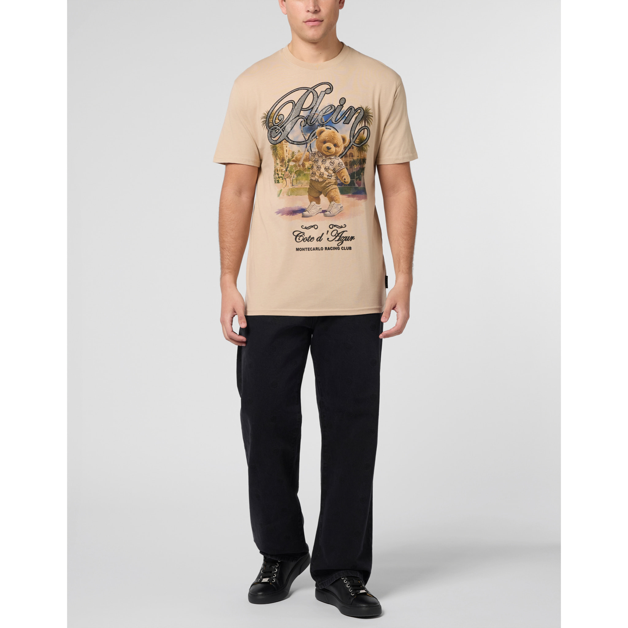 PHILIPP PLEIN Round Neck T-Shirt Teddy Tennis