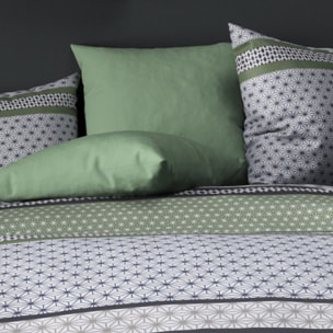 Parure de couette 2pcs 100% microfibre 55gsm vaxo vert