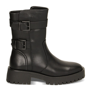 Botines negros con hebilla