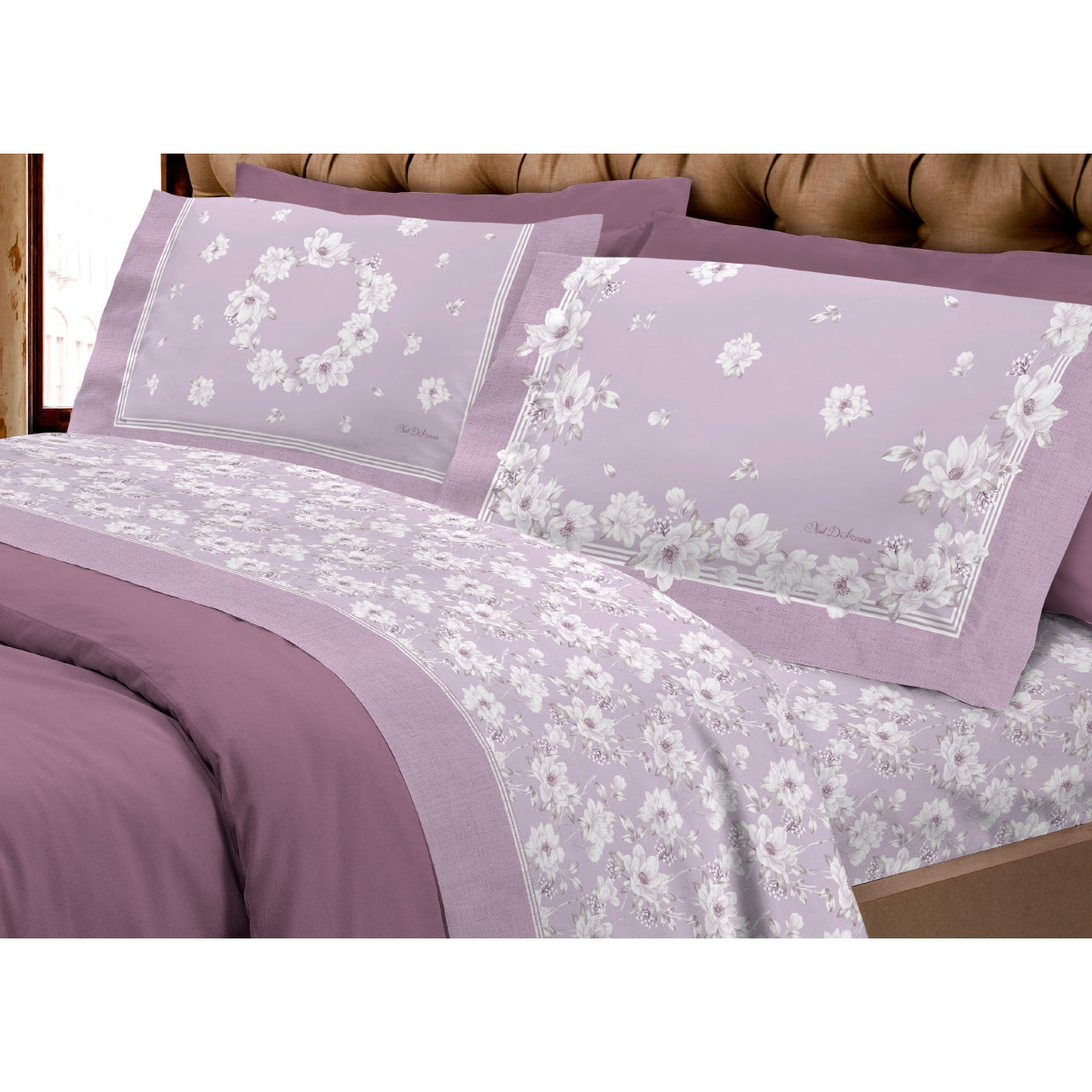 Completo Lenzuola In Calda Flanella Made In Italy Linea Europa Marsiglia Rosa