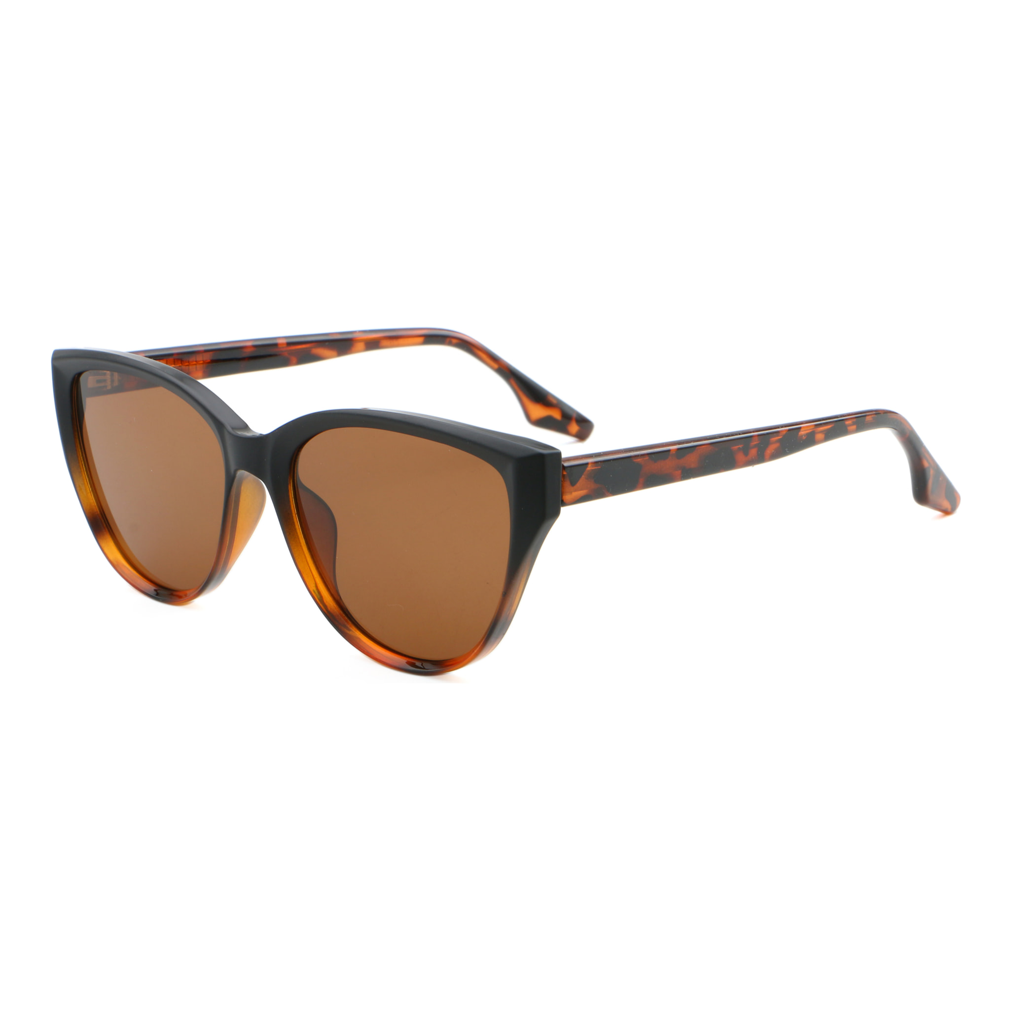 Gafas de sol OCEAN SIMGAPUR - Negro arriba y carey abajo y / Marrón