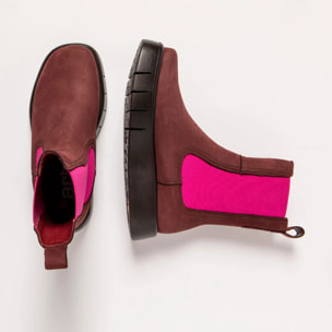 Botines 1345 NOBUCK BURDEOS-FUCSIA/ MALAGA color Burdeos-fucsia