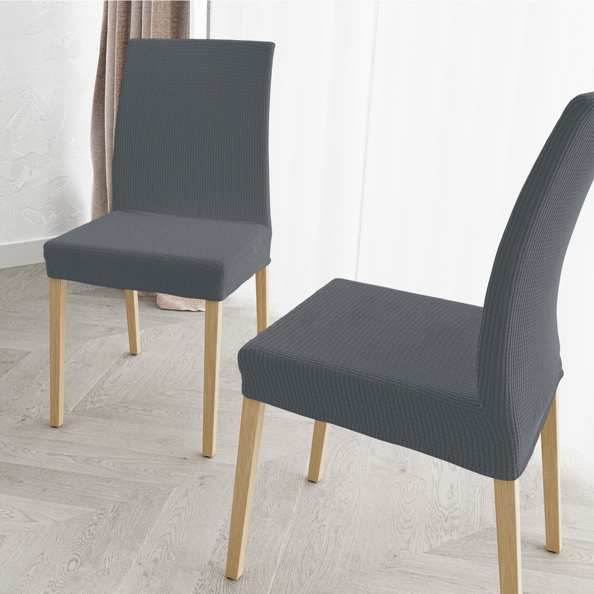 COPPIA VESTISEDIA CON SCHIENALE LESLIE, Microfibra/Elastan - GRIGIO SCURO