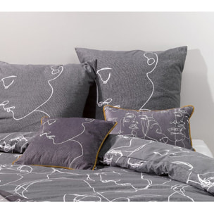 Parure De Couette 3pcs 100% Coton 57 Fils/cm2-nymphea